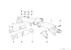 E39 540i M62 Touring / Engine/  Cooling System Pipe