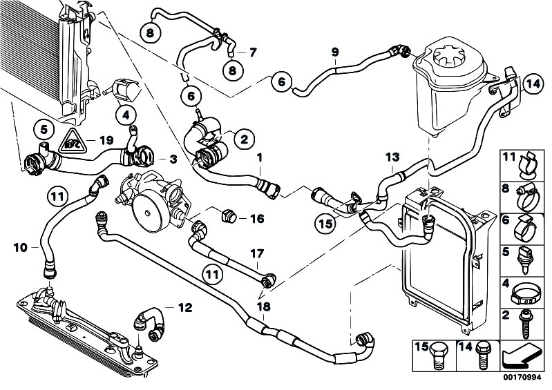 Original Parts for E71 X6 50iX N63 SAC / Radiator/ Cooling System Water ...