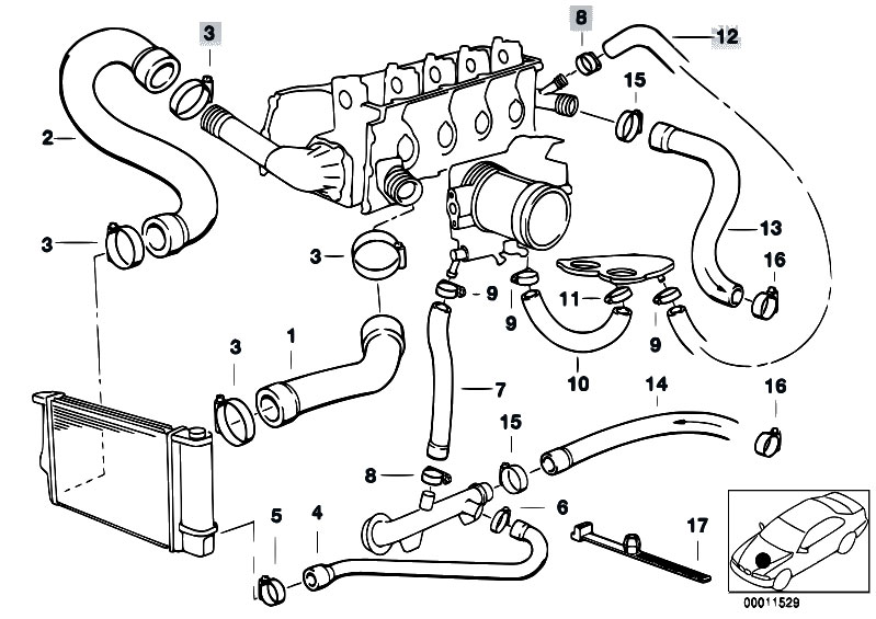 Original Parts for E36 318i M43 Sedan / Engine/ Cooling System