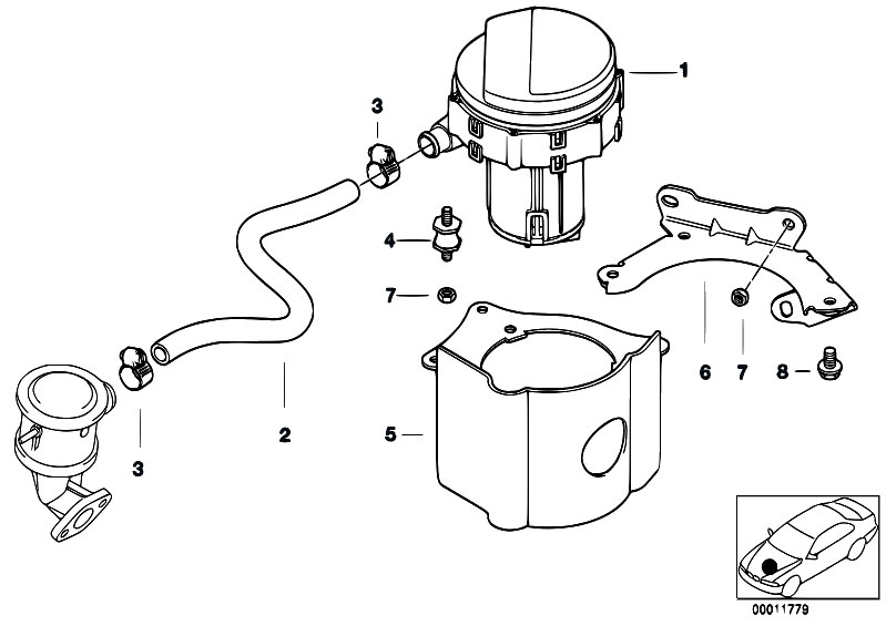 Original Parts for E46 320i M52 Sedan / Engine/ Emission ... 2000 bmw 323i blower motor wiring diagram 