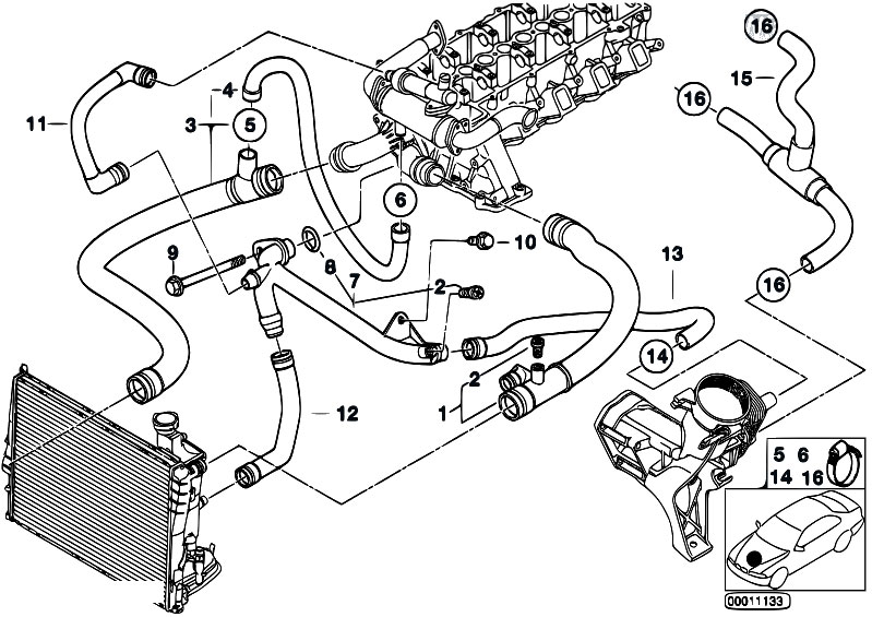 Original Parts For E46 3d M47 Sedan Engine Cooling System Water Hoses Estore Central Com Original Parts For E46 3d M47 Sedan Engine Cooling System Water Hoses Estore Central Com