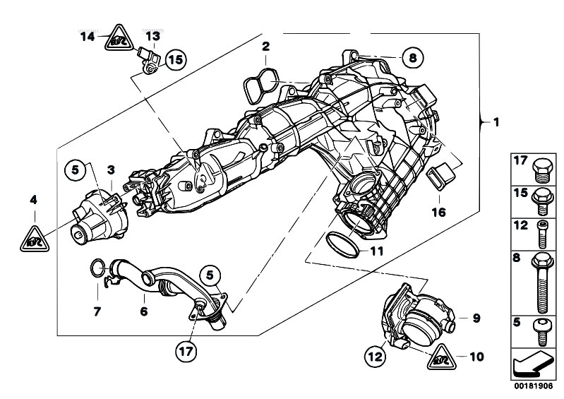 Intake manifold-AGR — Vacuum-controlled