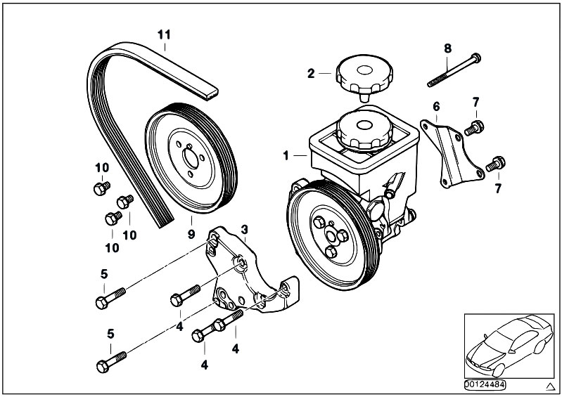 Original Parts for E46 330d M57 Touring / Steering/ Power Steering Pump 