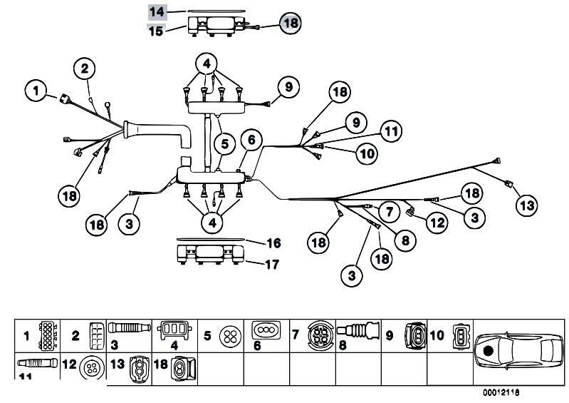 Original Parts for E39 540i M62 Touring / Engine ... bmw e39 530i engine module wiring diagram 