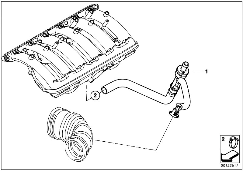 Original Parts for E65 730i M54 Sedan / Engine/ Vacuum Control Engine