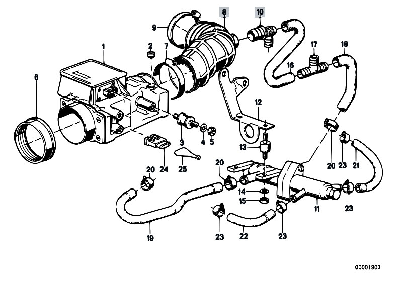 Original Parts for E30 323i M20 4 doors / Fuel Preparation System