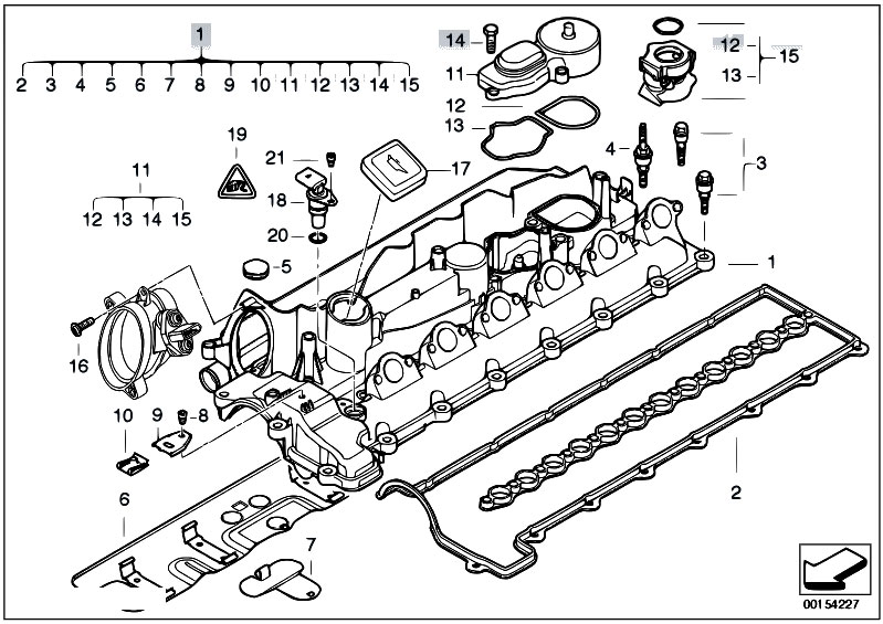 Original Parts for E83 X3 3.0d M57N SAV / Engine/ Cylinder Head