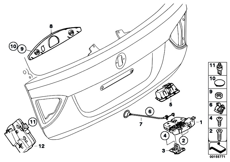 Original Parts for E91 330i N52N Touring / Bodywork/ Trunk Lid