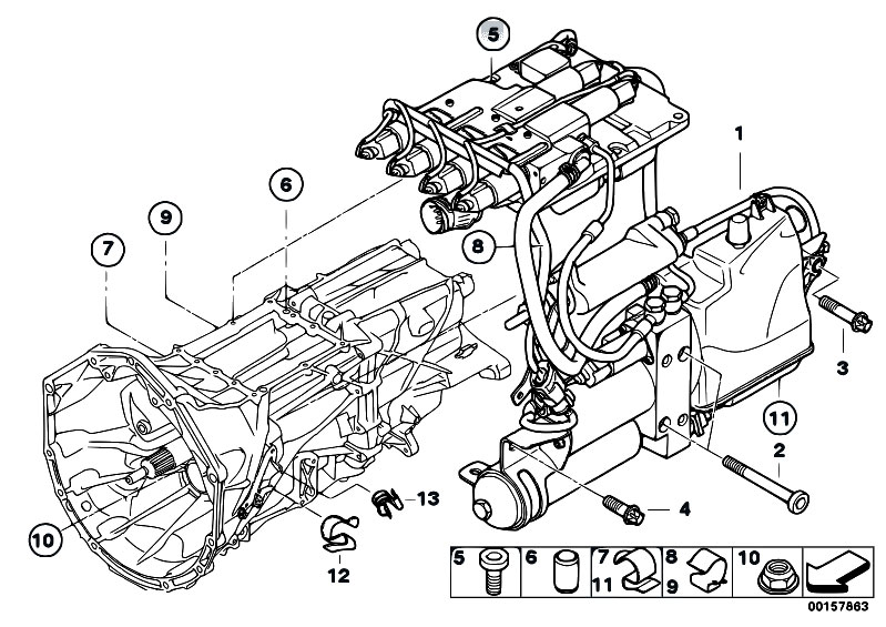 Original Parts For E60 M5 S85 Sedan    Manual Transmission