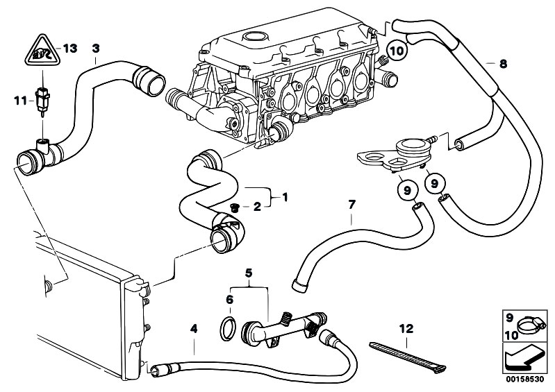 Original Parts for E46 318i M43 Touring / Engine/ Cooling System Water