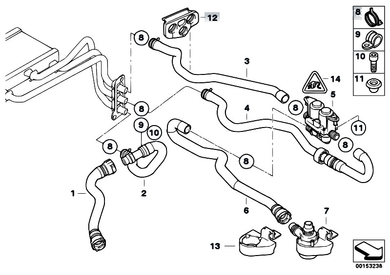 Original Parts for E60 530i M54 Sedan / Heater And Air Conditioning