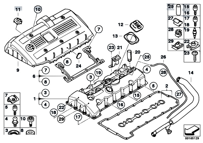 Original Parts for E85 Z4 3.0si N52 Roadster / Engine/ Cylinder