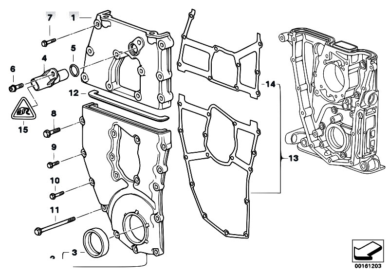 Original Parts for E46 318i M43 Touring / Engine/ Timing Case 2