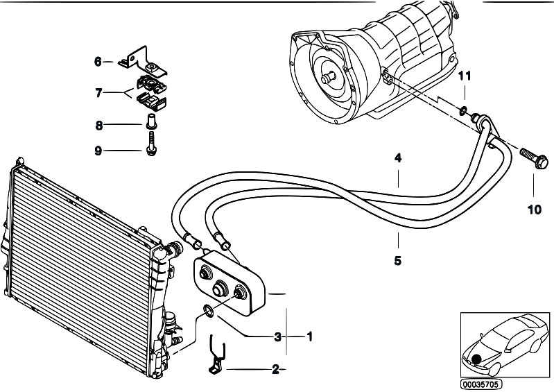 Original Parts for E46 320td M47N Compact / Radiator/ Oil Cooling