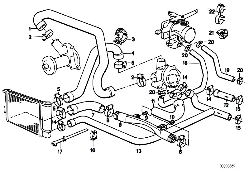 Original Parts For E34 525i M20 Sedan    Engine   Cooling