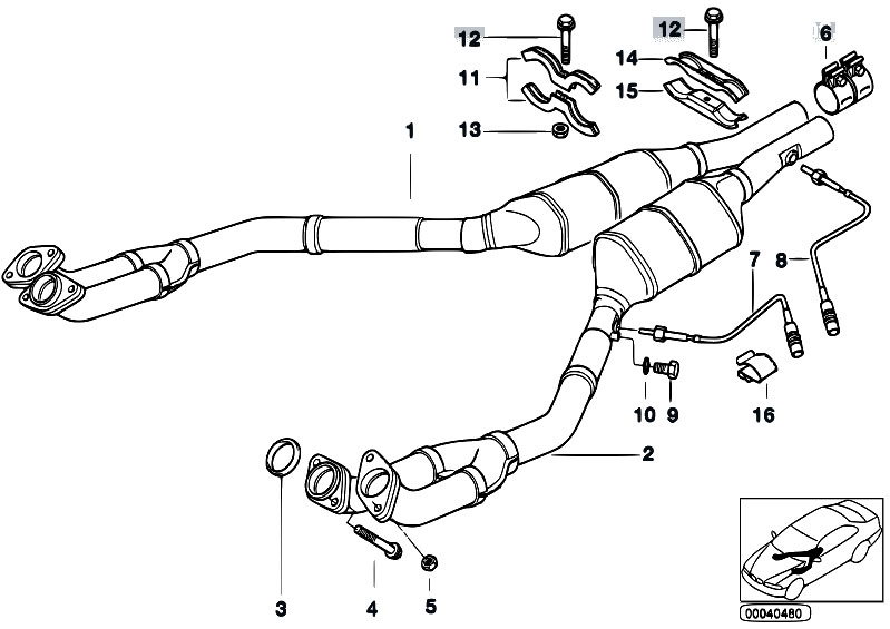 E39 on sale catalytic converter