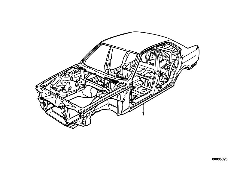 Original Parts for E34 525tds M51 Sedan / Bodywork/ Body Skeleton