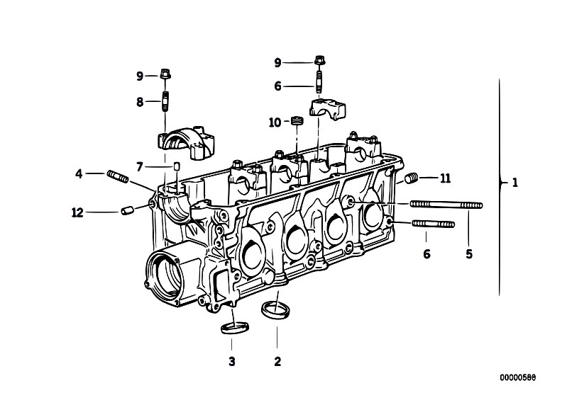 Original Parts for E30 318i M40 2 doors / Engine/ Cylinder Head