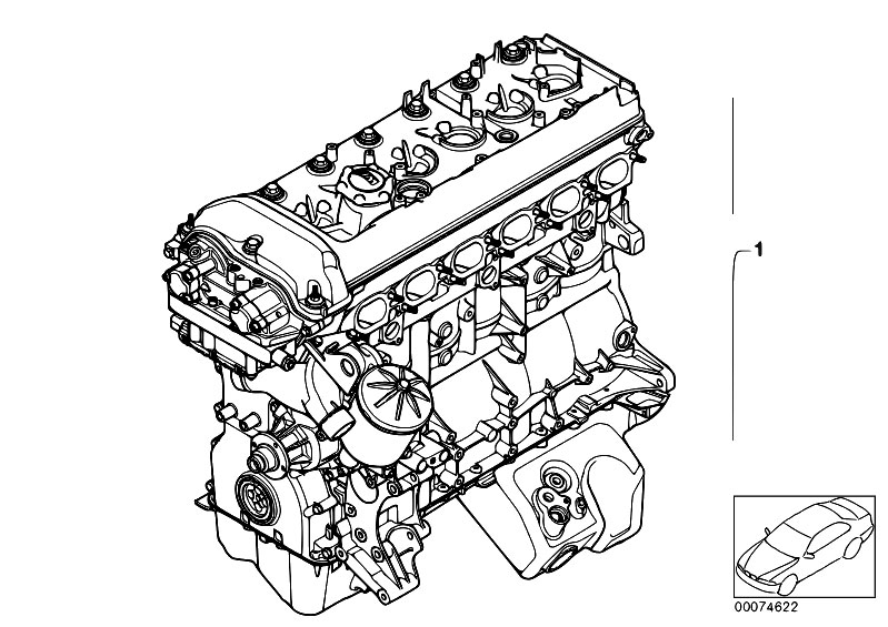 Original Parts for E46 M3 CSL S54 Coupe / Engine/ Short Engine - eStore ...