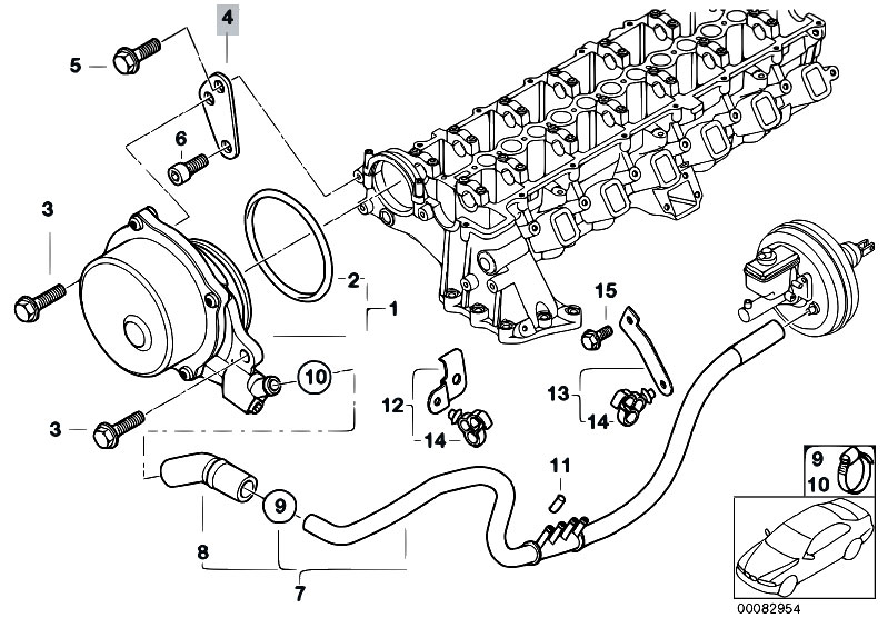 Original Parts for E39 525d M57 Touring / Engine/ Vacuum Pump With