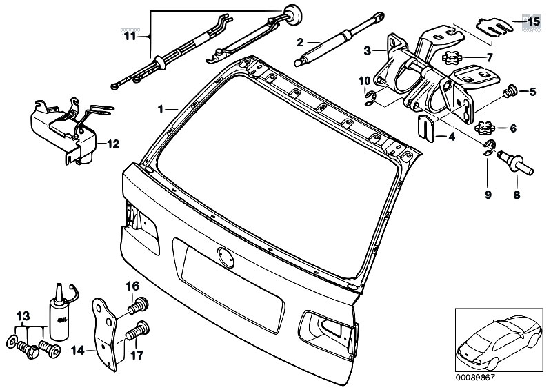 Original Parts for E39 520d M47 Touring / Bodywork/ Trunk Lid