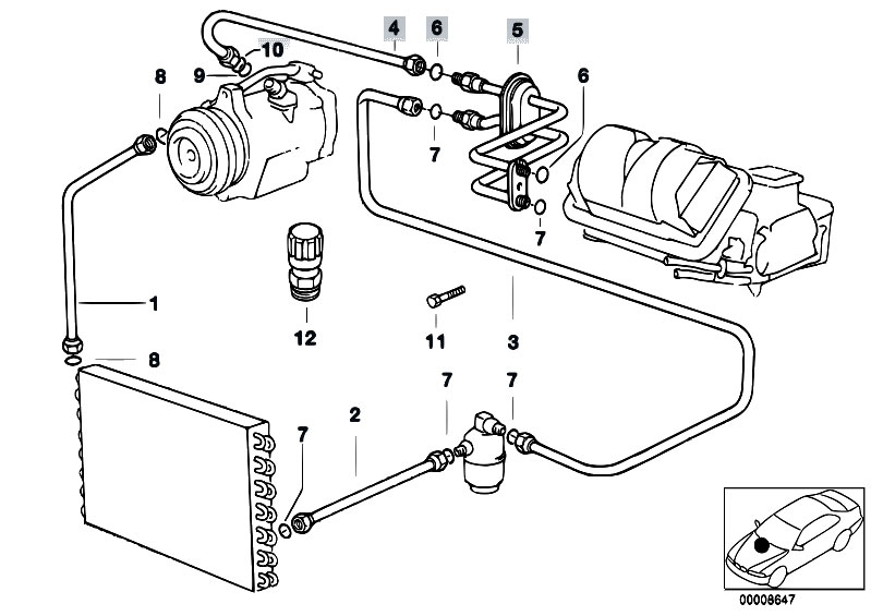 Original Parts for E34 540i M60 Sedan / Heater And Air Conditioning ...