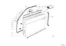 NK 2000C M10 Coupe / Bodywork Front Door Window Frame Mounting Parts