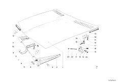 NK 2000CS M10 Coupe / Bodywork/  Engine Hood Mounting Parts