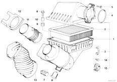 E34 530i M60 Sedan / Fuel Preparation System/  Suction Silencer Filter Cartridge