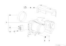 E36 318i M43 Cabrio / Fuel Preparation System Throttle Housing Assembly