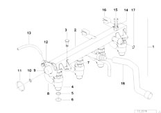 E36 318i M43 Touring / Fuel Preparation System/  Fuel Injection System Injection Valve