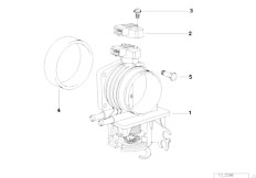 E39 523i M52 Sedan / Fuel Preparation System/  Throttle Housing Assembly