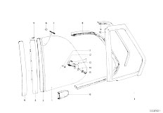 114 1600 M10 Cabrio / Vehicle Trim/  Window Guide Front-3
