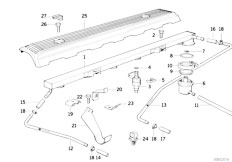 E34 525i M50 Touring / Fuel Preparation System/  Valves Pipes Of Fuel Injection System
