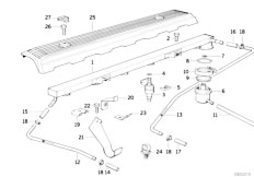 E34 525ix M50 Touring / Fuel Preparation System/  Valves Pipes Of Fuel Injection System