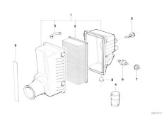 E34 525ix M50 Sedan / Fuel Preparation System/  Suction Silencer Filter Cartridge