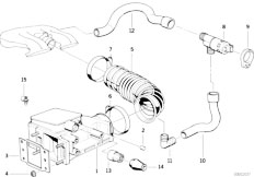 E36 318i M40 Sedan / Fuel Preparation System/  Volume Air Flow Sensor