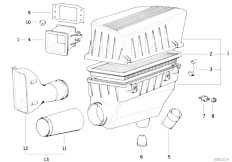 E36 318i M43 Cabrio / Fuel Preparation System/  Suction Silencer Filter Cartridge