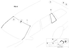 E39 530d M57 Touring / Vehicle Trim/  Glazing Single Parts