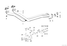 E30 324d M21 4 doors / Exhaust System/  Exhaust Pipe Front