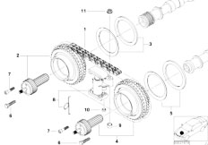 E39 M5 S62 Sedan / Engine/  Timing Gear Timing Chain Top