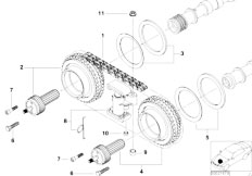 E52 Z8 S62 Roadster / Engine Timing Gear Timing Chain Top