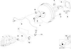 E39 535i M62 Sedan / Brakes Power Brake Unit Depression-3