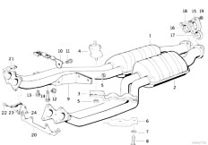 E31 850Ci M70 Coupe / Exhaust System Front Silencer