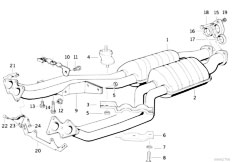 E31 850Ci M70 Coupe / Exhaust System/  Front Silencer