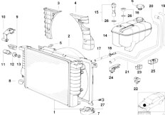 Z3 Z3 M3.2 S54 Coupe / Radiator/  Radiator Expansion Tank Frame