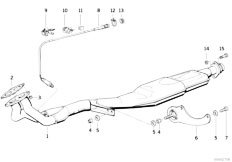 E34 518i M40 Sedan / Exhaust System Exhaust Assembly With Catalyst