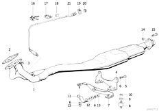 E34 518i M40 Sedan / Exhaust System/  Exhaust Assembly With Catalyst-2