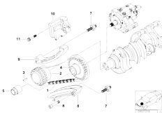 E39 525d M57 Touring / Engine/  Timing Timing Chain Lower P