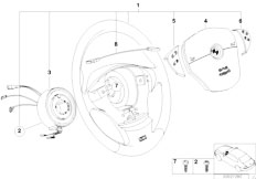 E39 520i M52 Touring / Steering/  M Sports Strng Whl Airbag Multifunction